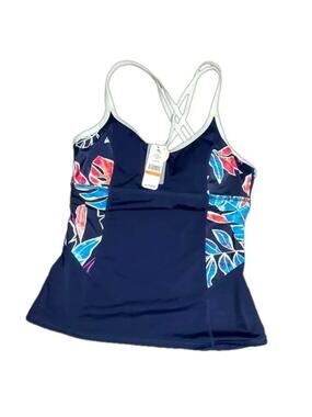 Tommy Bahama Women’s Tankini Swim Top Mare Navy Size Small NWT